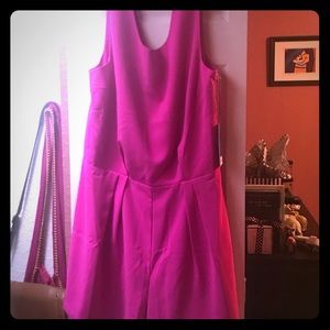 NWT Jennifer Lopez Romper in Hot Fucsia Size 12
